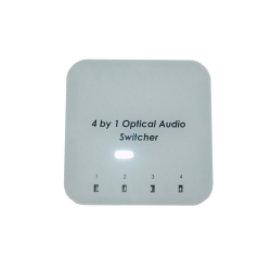 4 by 1 Optical Audio Switcher with IR Remote - Back View